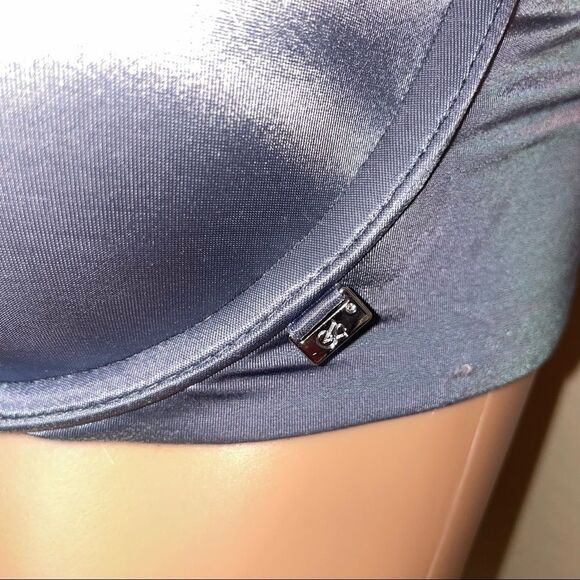 - 32DD Victoria's Secret steel blue/gray underwire push up bra - Picture 8 of 9